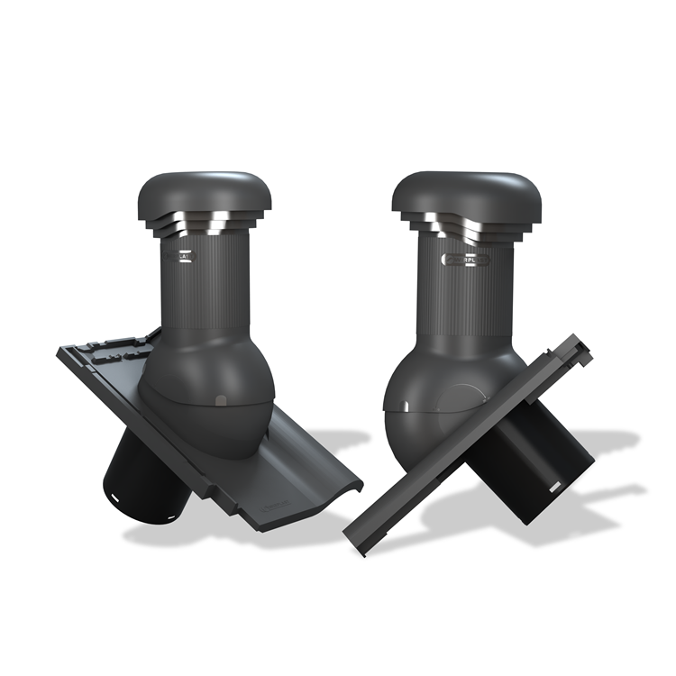Větrací komínek W18 PRO pro tašky typ 20 Ø150 s odvodem kondenzátu (Koramic Alegra 9)