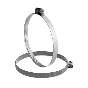 Nerezová šneková spona W4 100–120 mm, šířka 9 mm