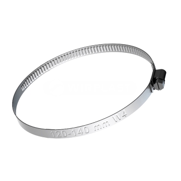 Nerezová šneková spona W4 120–140 mm, šířka 9 mm