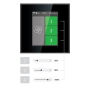 Elektronický regulátor otáček pro střešní ventilátor (rotor Standard/Standard+), podomítkový, černý