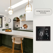 Elektronický regulátor otáčok pre strešný ventilátor (rotor Standard+ 3-stupňový), podomietkový, čierny