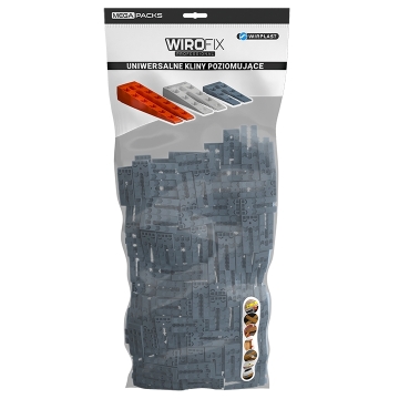 WIROFIX univerzální vyrovnávací klín 10 × 38 × 77 mm, 1000 ks / box (volně ložené)