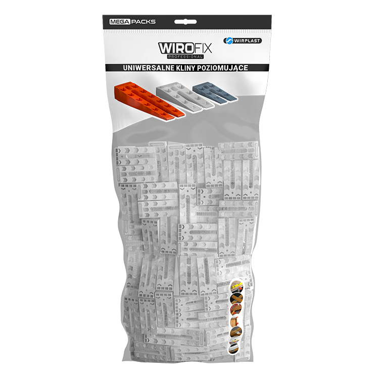 WIROFIX univerzální vyrovnávací klín 15 × 42 × 88 mm, 50 ks / bal.
