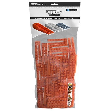 WIROFIX univerzální vyrovnávací klín 25 × 43 × 140 mm, 250 ks / box
