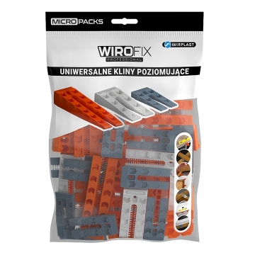 WIROFIX univerzálny vyrovnávací klin mix veľkostí, 12 ks / bal.