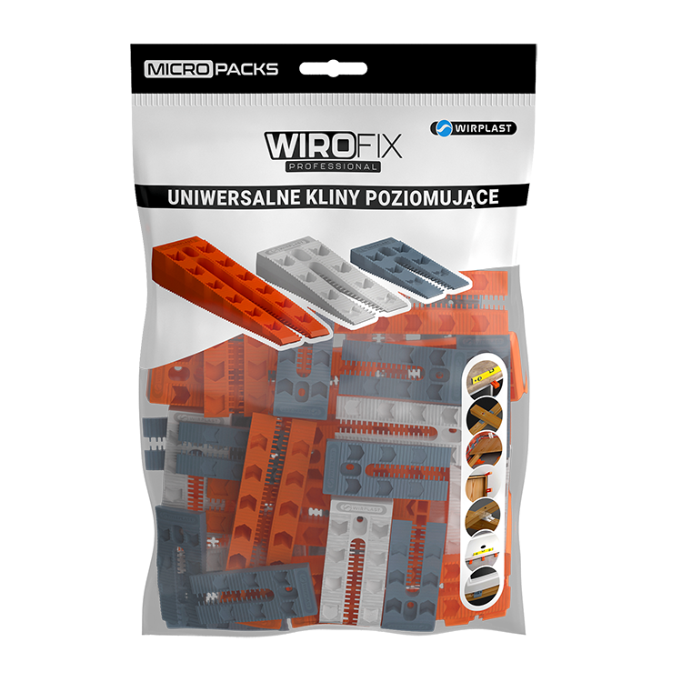 WIROFIX univerzální vyrovnávací klín mix velikostí, 12 ks / bal.