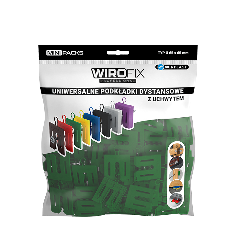 WIROFIX univerzální distanční podložka s úchytem 4 mm, 400 ks / box (volně ložené)