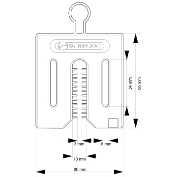 WIROFIX univerzální distanční podložka s úchytem 2/3/4/5 mm, 400 ks / kbelík