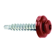 Samovrtný šroub plech–dřevo 4,8x35 mm, RAL 3009, 250 ks