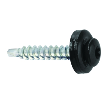 Samovrtný šroub plech–dřevo 4,8x35 mm, RAL 9005, 250 ks