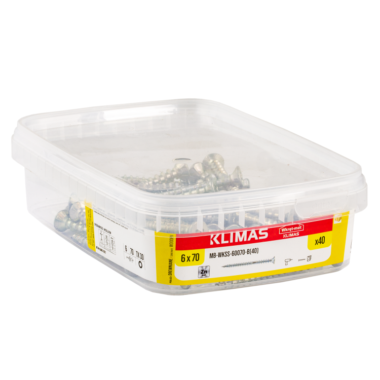 Šroub distanční TX 6x70 mm, 6× 40 ks