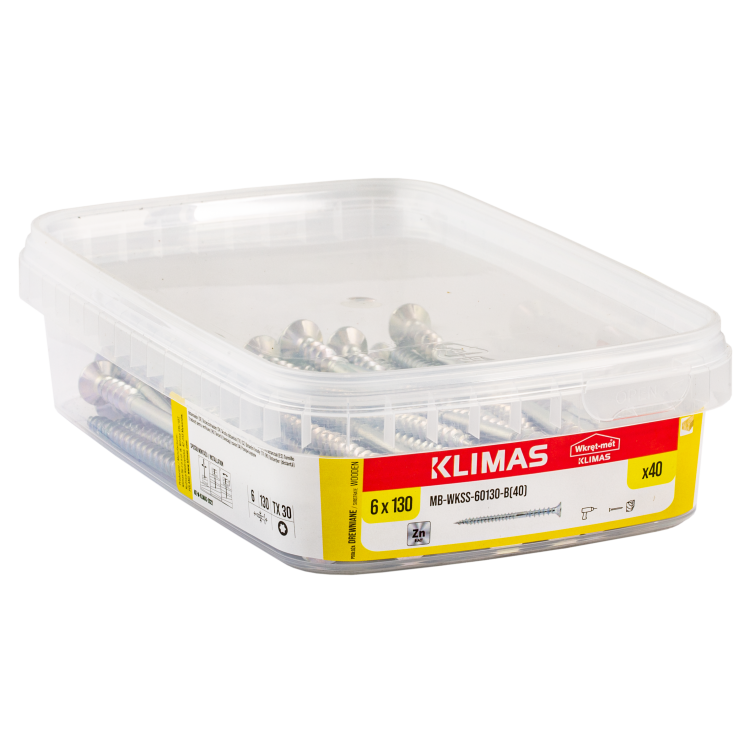 Šroub distanční TX 6x130 mm, 6× 40 ks