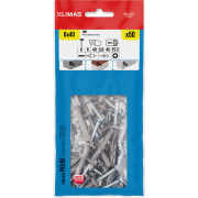 Hmoždinka natloukací s vrutem 6x40 mm, 10× 50 ks W-SMK-06040(50)(X10)