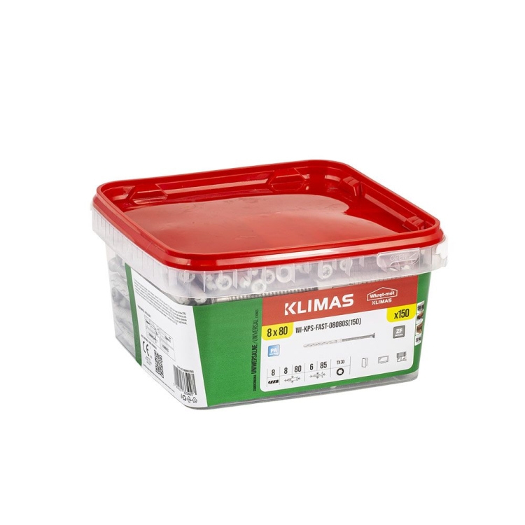 Hmoždinka rámová se šroubem zápustná 8x80 mm, 1× 150 ks WI-KPS-FAST-08080S(150)