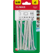 Hmoždinka rámová s vrutem 8x100 mm, 9× 5 ks blistr BKPS-08100(X9)