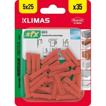 Hmoždinka uzlovací 5x25 mm, 10× 35 ks blistr