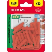 Hmoždinka uzlovací 6x30 mm, 10× 35 ks blistr