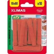 Hmoždinka uzlovací 10x60 mm, 10× 10 ks blistr