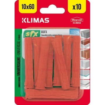 Hmoždinka uzlovací 10x60 mm, 10× 10 ks blistr
