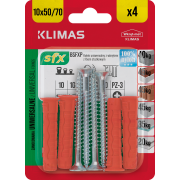 Hmoždinka uzlovací 10x50/70 mm, 10× 4 ks blistr BSFXP-10050070(X10)