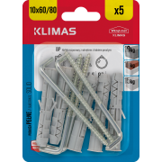 Hmoždinka univerzální s rovným nebo kruhovým hákem 10 mm, 10× 5 ks blistr BP-10D(X10)