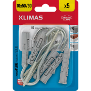 Hmoždinka univerzální s rovným nebo kruhovým hákem 10 mm, 10× 5 ks blistr BS-10(X10)