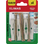 Hmoždinka rozpěrná 10x80 mm, 10× 4 ks blistr