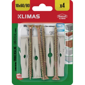 Hmoždinka rozpěrná 10x80 mm, 10× 4 ks blistr
