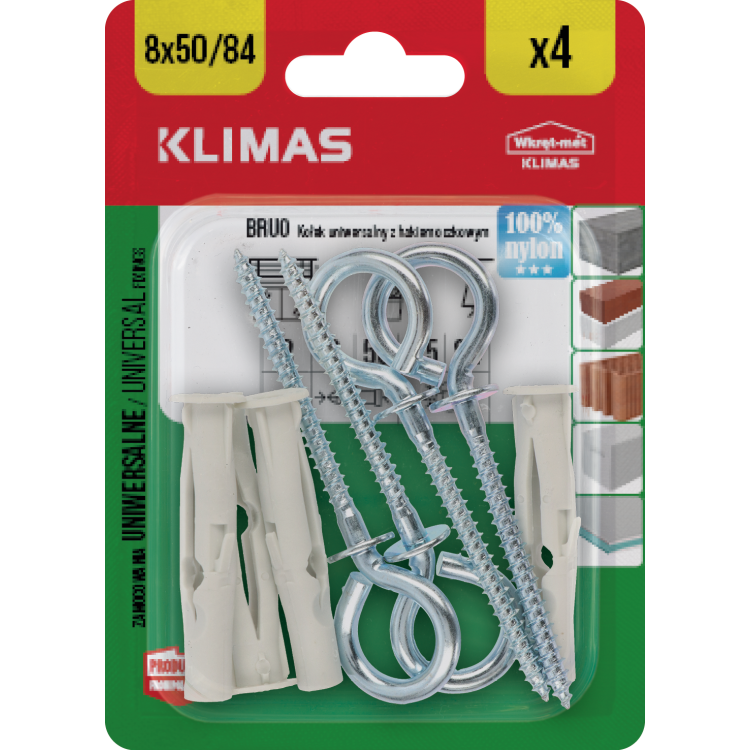 Hmoždinka rozpěrná 8x84 mm, 10× 4 ks blistr BRUO-08084(X10)