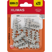 Hmoždinky do sádrokartonu 23 mm, 10× 20 ks blistr