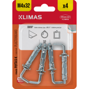 Hmoždinka do sádrokartonu ocelová 4x32 mm, 10× 4 ks blistr BMHP-04032(X10)