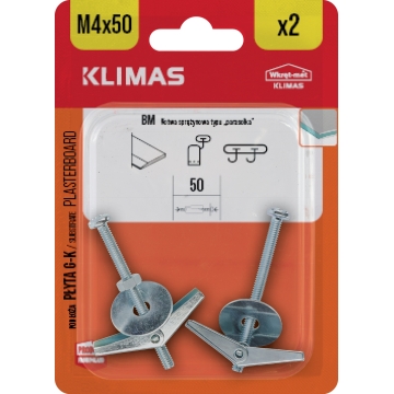 Kotva překlopná 4x75 mm, 9× 2 ks blistr BM-04075-O(X9)