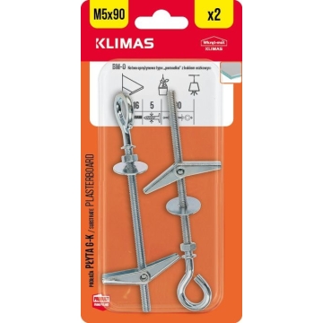 Kotva překlopná 5x90 mm, 9× 2 ks blistr BM-05090-O(X9)