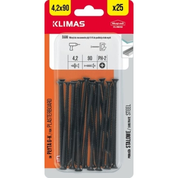 Vrut do sádrokartonu 4,2x90 mm, 9× 25 ks blistr BGM-42090(X9)