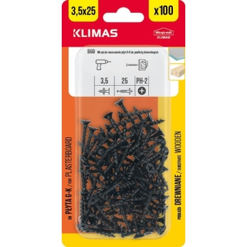 Vrut do sádrokartonu 3,5x25 mm, 9× 100 ks blistr BGD-35025(X9)