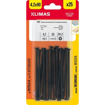 Vrut do sádrokartonu 4,2x90 mm, 9× 25 ks blistr BGD-42090(X9)