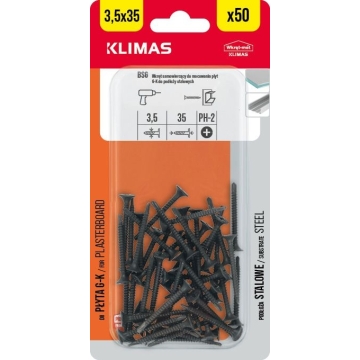 Vrut do sádrokartonu 3,5x35 mm, 9× 50 ks blistr