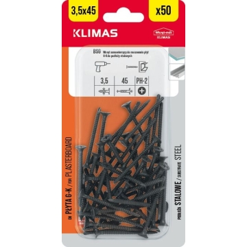 Vrut do sádrokartonu 3,5x45 mm, 9× 50 ks blistr BSG-35045(X9)