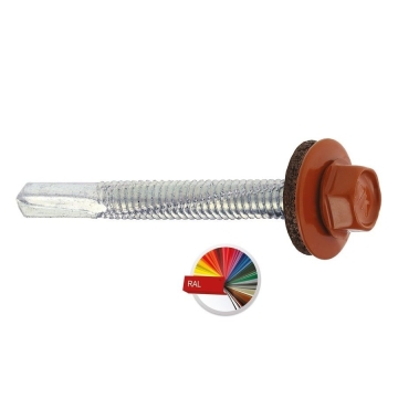 Farmářský šroub do oceli ≤12 mm 5,5X38 RAL 8017 (200ks)
