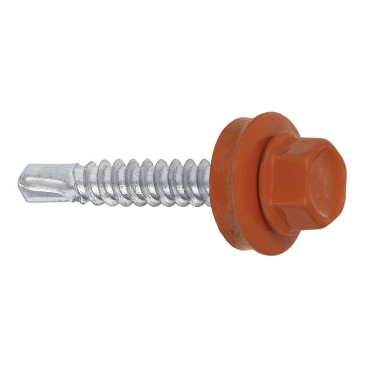 Farmářský šroub s podl. do oceli ≤3 mm RAL 8004 4,8X25 (250ks)