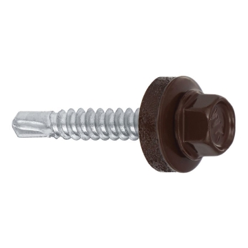 Farmářský šroub s podl. do oceli ≤3 mm RAL 8017 4,8X25 (250ks)