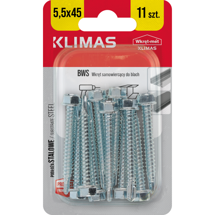 Farmářský šroub s podl. do oceli 5,5x45 BLISTR (10ks)