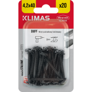 Vrut samořezný fosfátovaný 4,2X40 BLISTR (10ks)