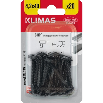 Vrut samořezný fosfátovaný 4,2X40 BLISTR (10ks)