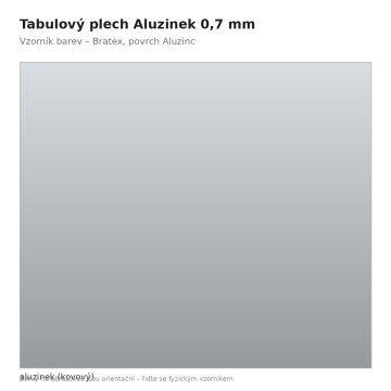 Tabulový plech Aluzinek 0,7 mm