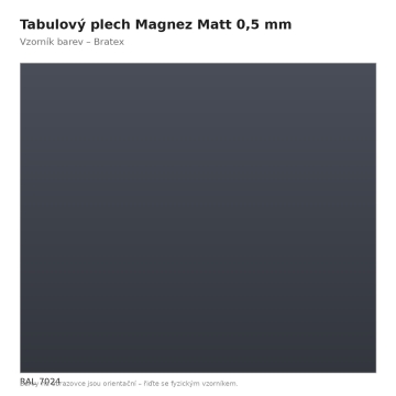 Tabulový plech Magnez Matt 0,5 mm