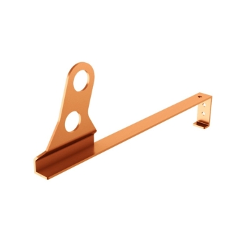 Medený držiak rúrkového zachytávača pre pálené a betónové škridly do 52 cm – 2 rúrky ø 28 mm