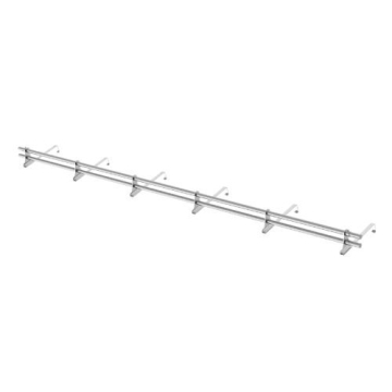 Sněhový zachytávač trubkový – sada 2,4 m / 3,6 m pro pálené a betonové tašky do 47 cm (držáky + trubky ø 32 mm)