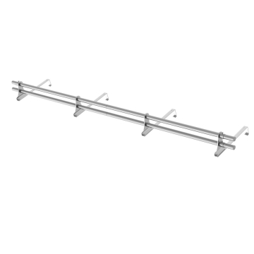 Sněhový zachytávač trubkový – sada 2,4 m / 3,6 m pro pálené a betonové tašky do 52 cm (držáky + trubky ø 32 mm)