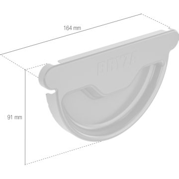 BRYZA STAL Univerzálne čelo žľabu 125 mm antracitový